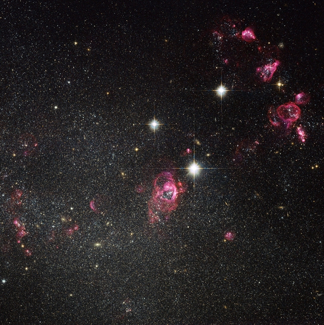 Галактика поймала пузырьки