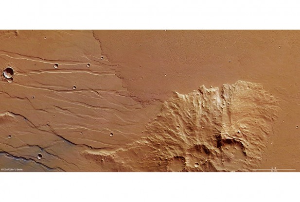 Древние равнины Марса затоплены лавой