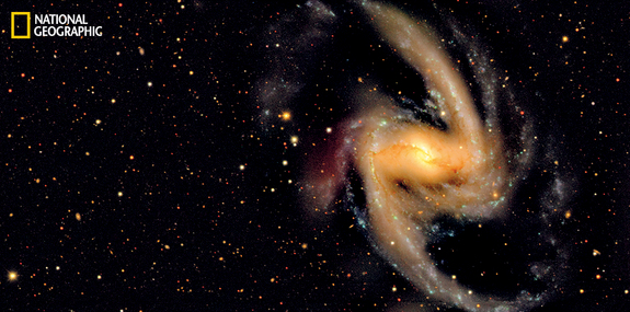 Спиральная галактика глазами космического обзора