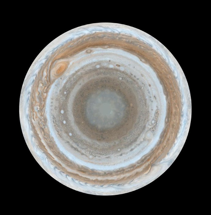 Взгляд на южное полушарие Юпитера