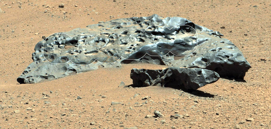 Curiosity обнаружил огромный фрагмент метеорита на Марсе