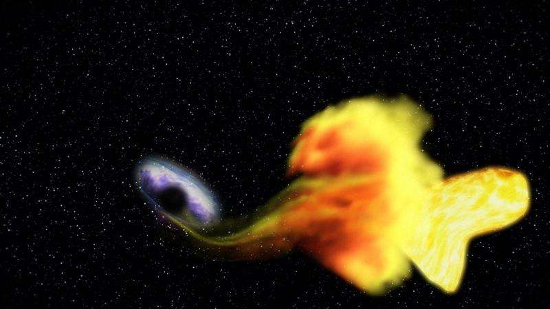 Ученые впервые наблюдают черную дыру, поглощающую звезду и испускающую джеты