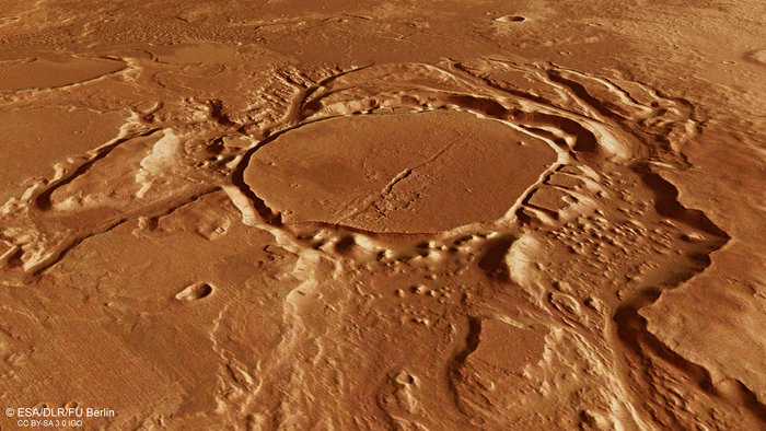 Следы потоков на Марсе