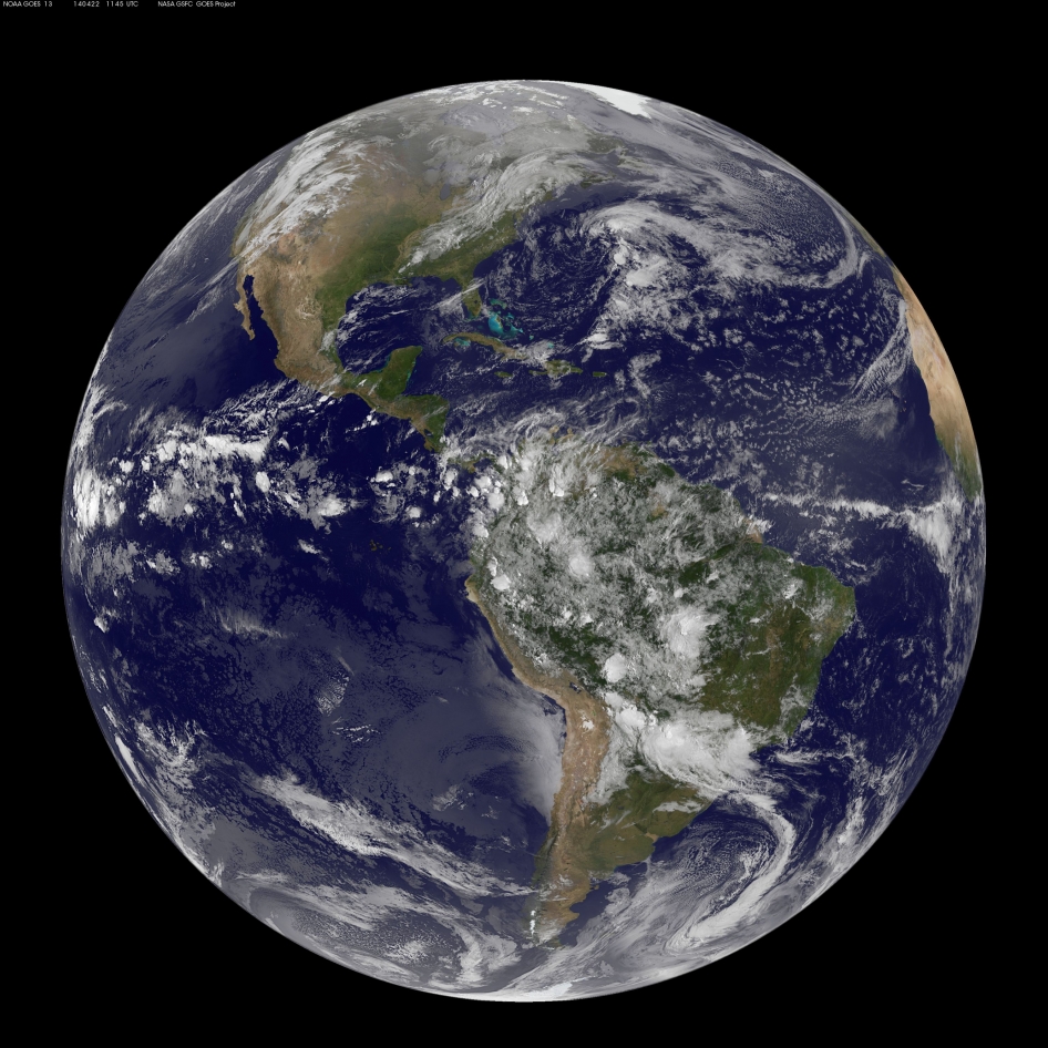 Вид на Америку из космоса в День Земли