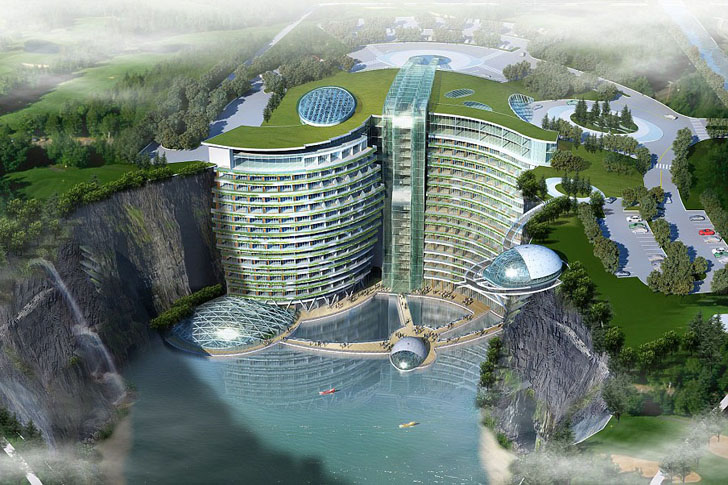 В Китае строится футуристический отель