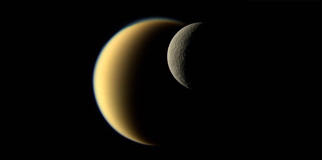Рея и Титан на едином фото