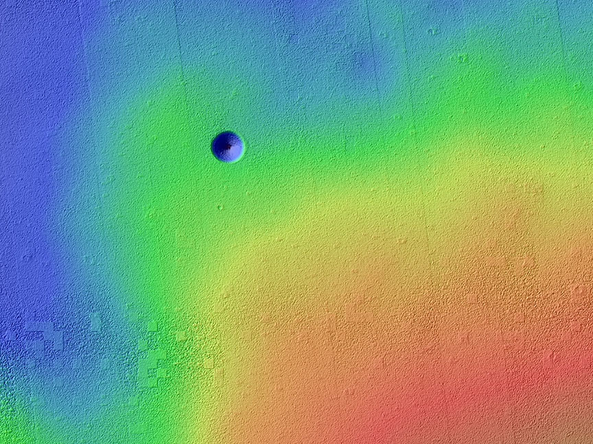 На Красной Планете найден кратер-конус