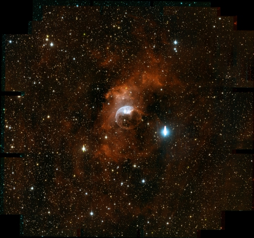 Туманность Пузырь глазами нового телескопа