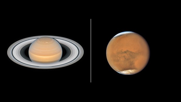Сатурн и Марс так близки к Земле!