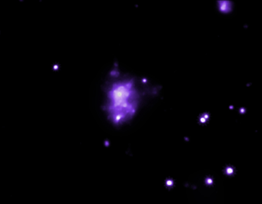 Массивный галактический кластер в отдаленной Вселенной