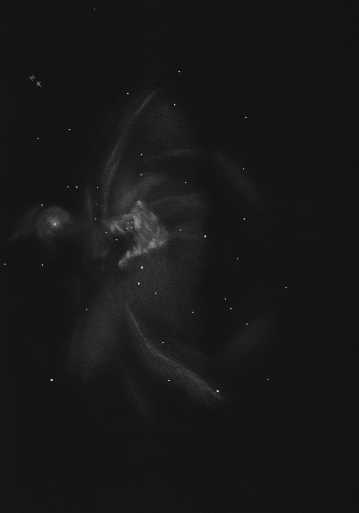 Кадр Дня: туманность Ориона в черно-белом варианте