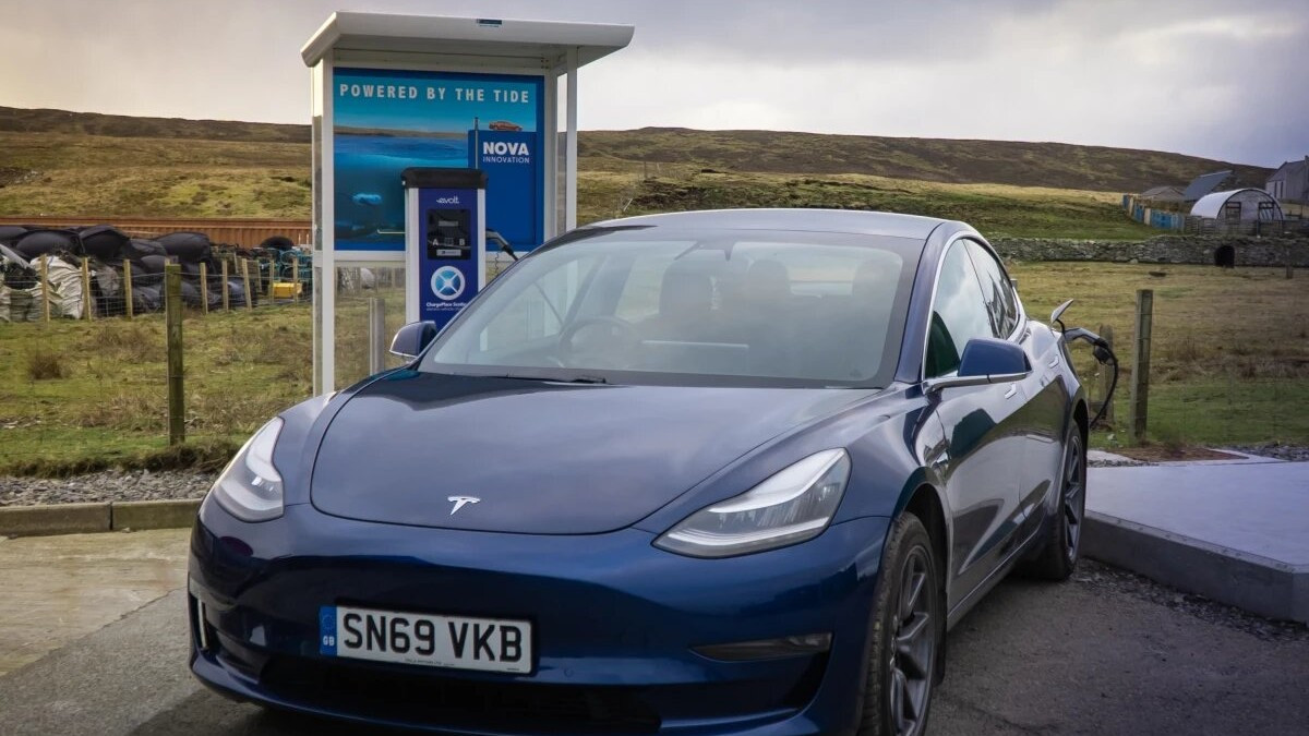 На Шетландских островах установлена первая приливная зарядная станция для электромобилей