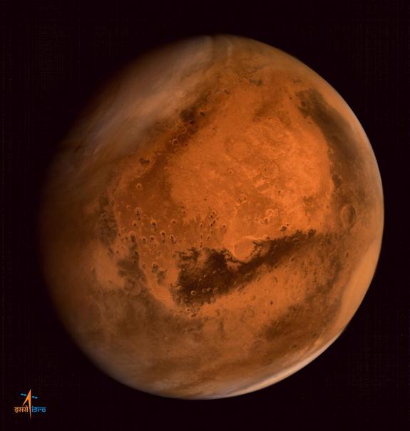 Индийский спутник заснял Марс с расстояния 74500 километров