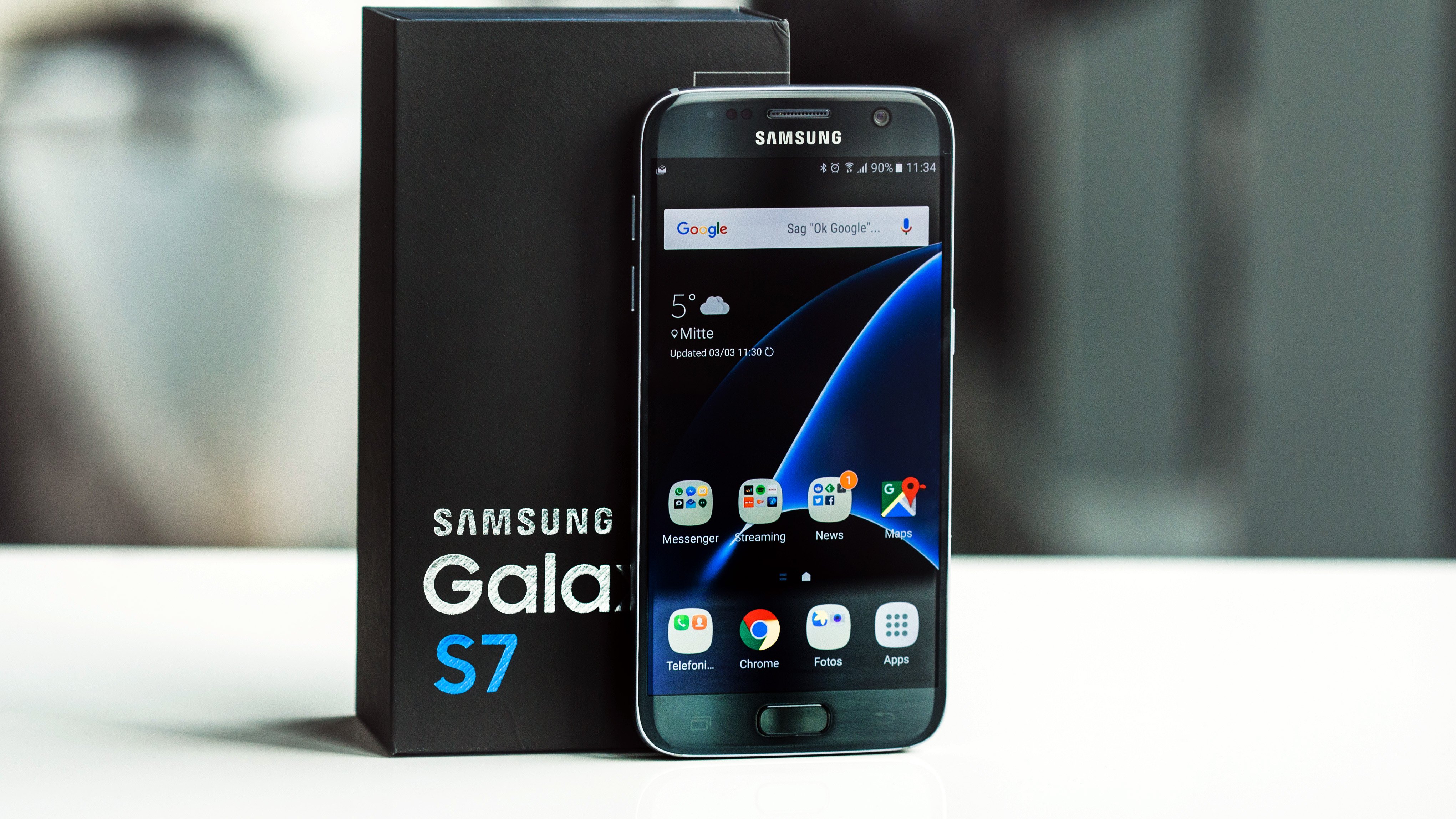 Обзор Samsung Galaxy S7 черный бриллиант
