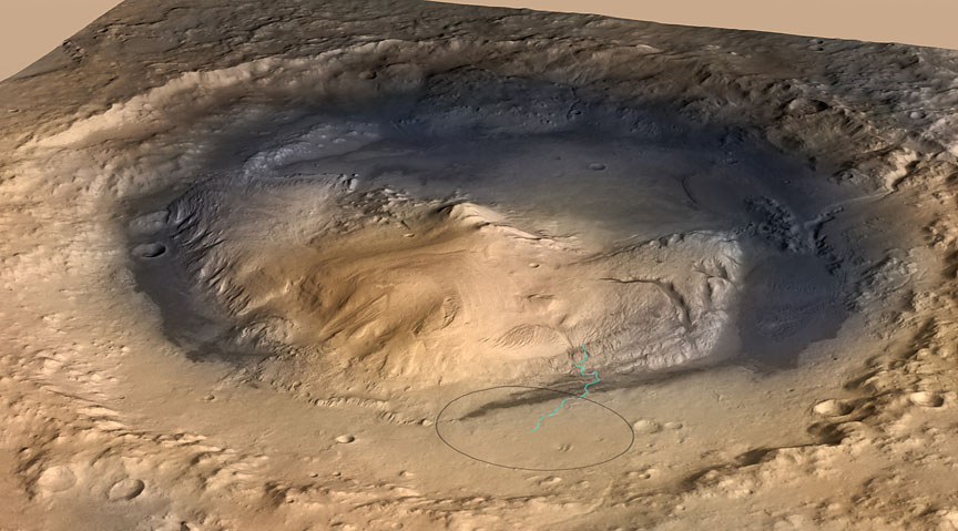 Новый вид на марсианскую гору Шарпа