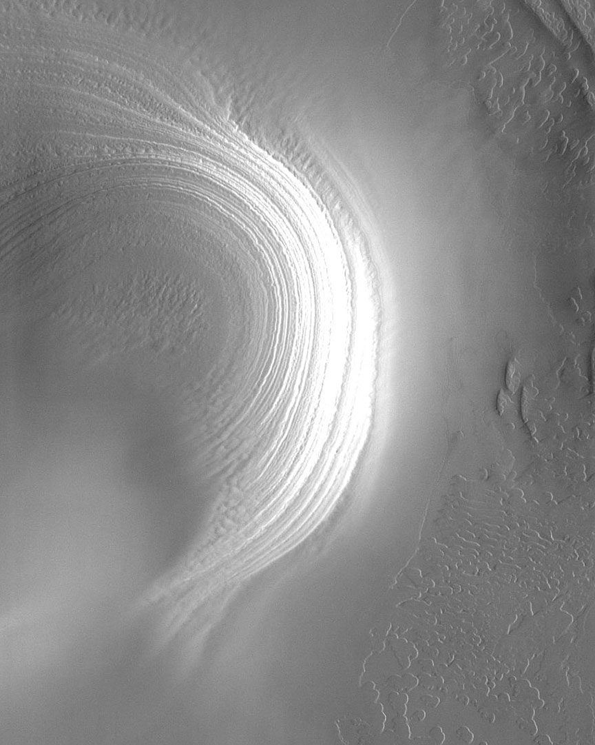 Невероятно красивый южный полюс Марса от КА "Марс-Одиссей"