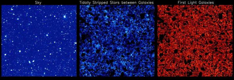 В инфракрасном диапазоне на снимках "Хаббла" раскрыты признаки ранних галактик