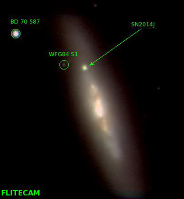 SOFIA предоставила ученым первоклассный вид сверхновой SN 2014J