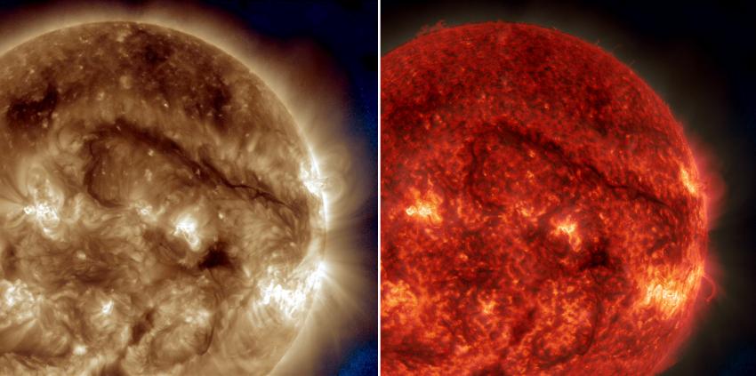 SDO наблюдает гигантскую нить на Солнце