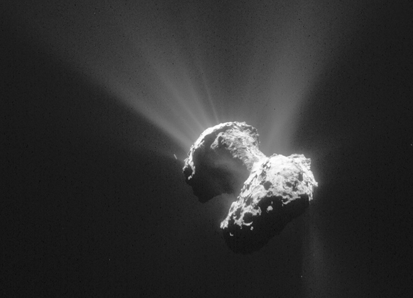 Обрушение грунта на комете 67Р