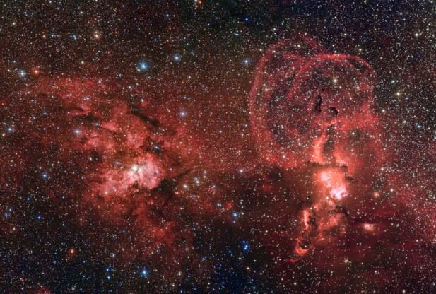 Телескоп ЕКА захватывает изображение двух регионов звездообразования