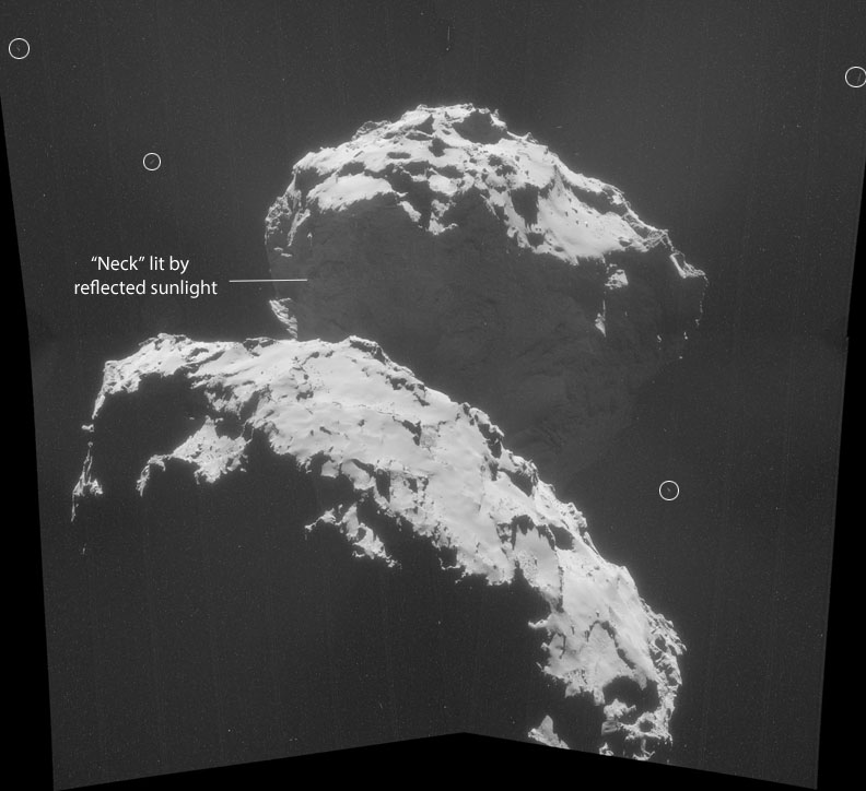 Детектор засек "брызги" вблизи кометы 67P