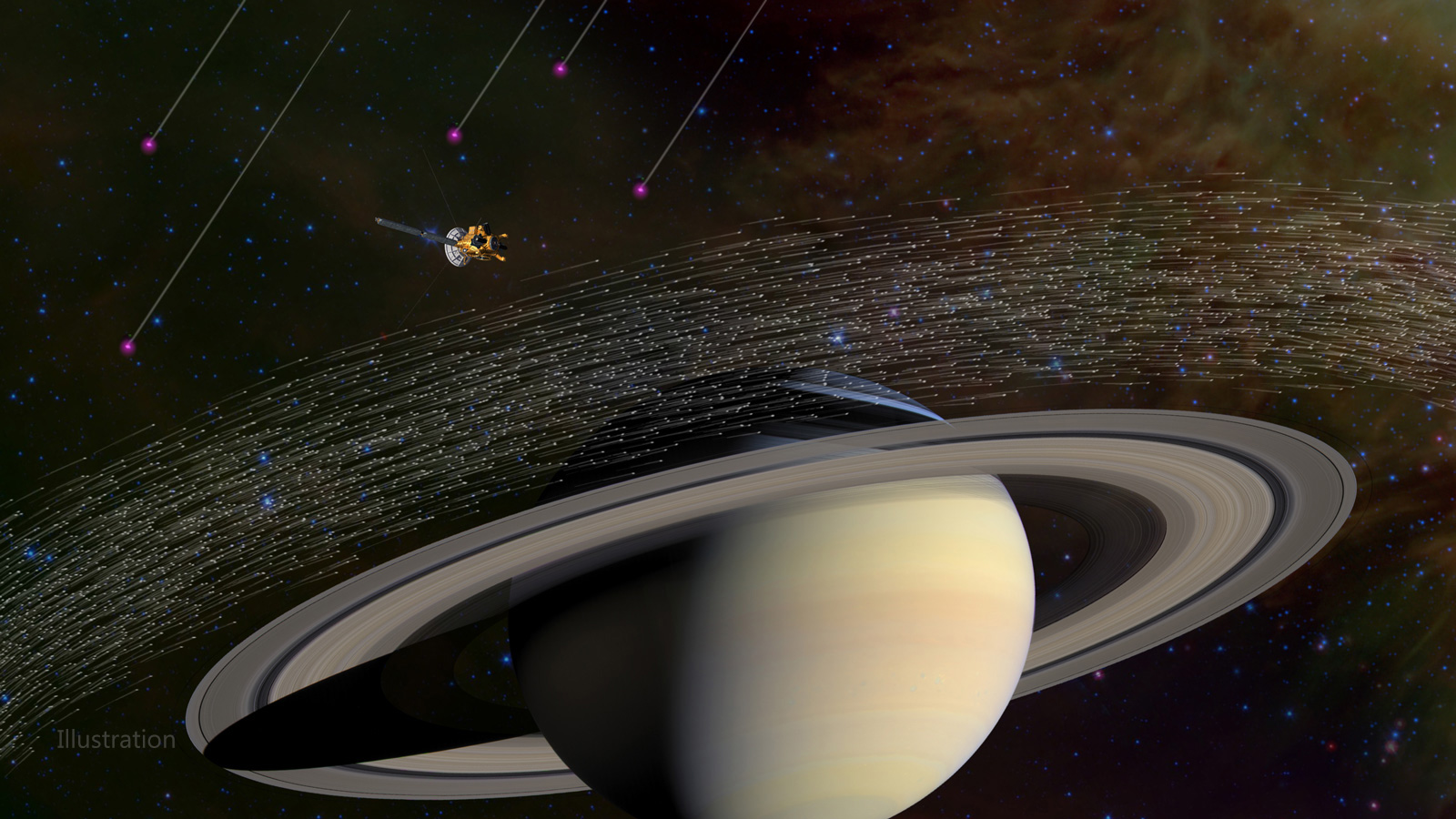 Кассини исследует межзвездную пыль вокруг Сатурна