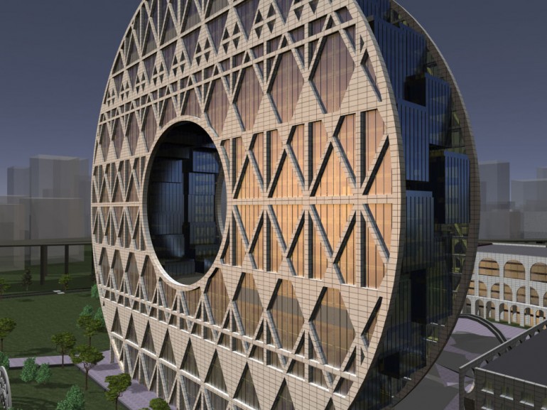 Инновационное здание в форме монеты будет построено в Китае