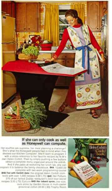 "Кухонный компьютер" от Honeywell - дорогой, но не лучший подарок на 8 марта 1969 года