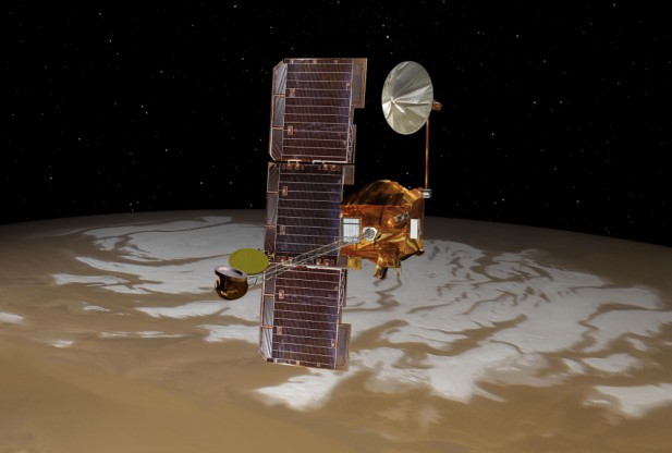 Mars Odissey совершил маневр по корректировке орбиты