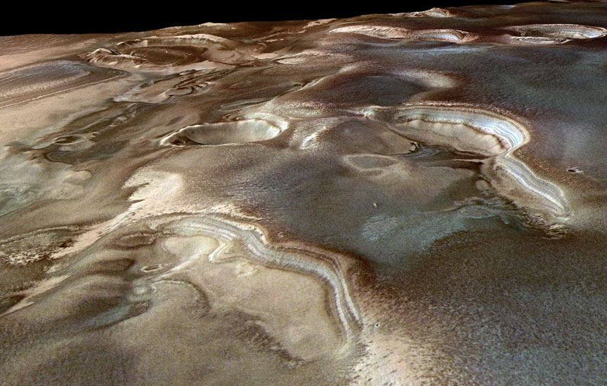 Марсианские полюса глазами разных космических аппаратов