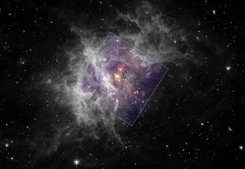 Звездное скопление Westerlund 2 закуталось в туманность