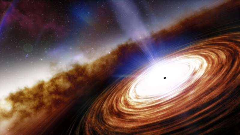 Самый далекий обнаруженный квазар проливает свет на рост черных дыр