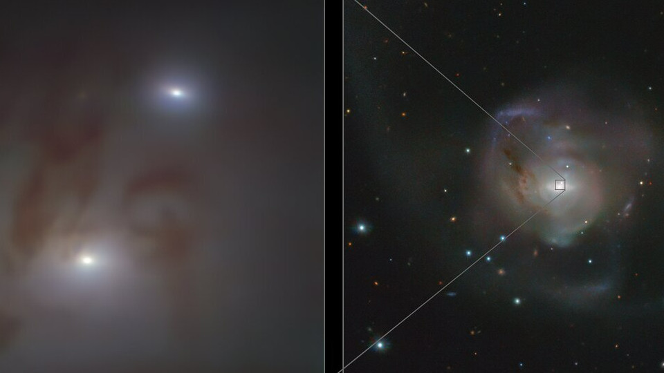 VLT обнаружил пару сверхмассивных черных дыр